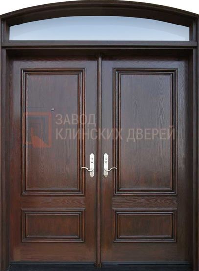 Арочная входная дверь с МДФ с двух сторон со стеклом АР-65 с МДФ с двух сторон со стеклом АР-65