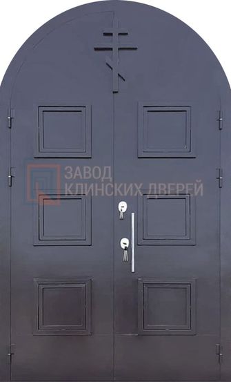 Арочная входная дверь с порошком и МДФ внутри с багетами АР-83 с порошком и МДФ внутри с багетами АР-83