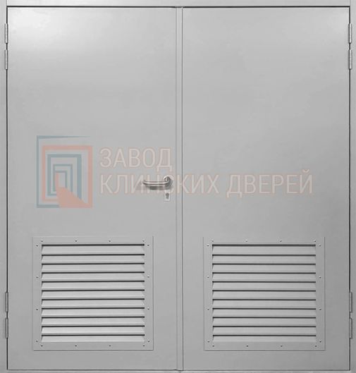 Техническая дверь c порошковым напылением и вентиляционной решеткой ДТХ-18 c порошковым напылением и вентиляционной решеткой ДТХ-18
