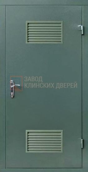 Техническая дверь c порошковым напылением и вентиляционными решетками ДТХ-31 c порошковым напылением и вентиляционными решетками ДТХ-31