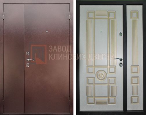 Тамбурная дверь с МДФ и порошковым напылением ТМБ-35 с МДФ и порошковым напылением ТМБ-35