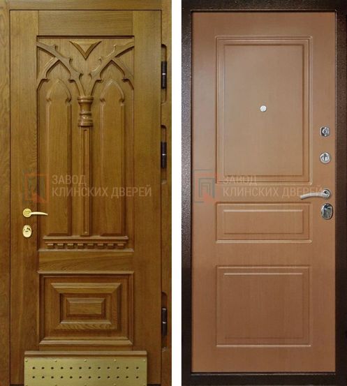 Входная дверь с  МДФ панелью и металлической накладкой КВ-78 с  МДФ панелью и металлической накладкой КВ-78