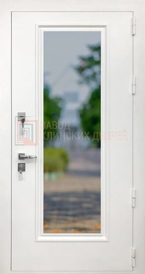 Входная дверь c порошковым напылением с металлобагетами и стеклом МТФ-26 c порошковым напылением с металлобагетами и стеклом МТФ-26