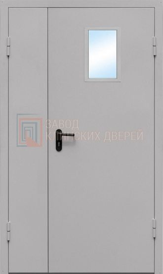 Противопожарная дверь с порошковым напылением со стеклопакетом с двух сторон ПРПЖ-10 с порошковым напылением со стеклопакетом с двух сторон ПРПЖ-10