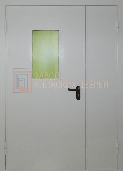 Противопожарная дверь с порошковым напылением и стеклом ПРПЖ-38 с порошковым напылением и стеклом ПРПЖ-38