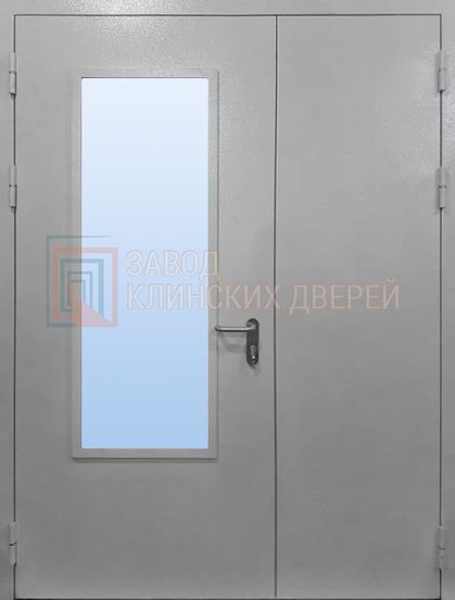 Противопожарная дверь с порошковым напылением и стеклом ПРПЖ-71 с порошковым напылением и стеклом ПРПЖ-71