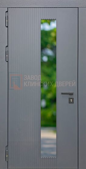 Входная металлическая дверь с виноритом с двух сторон со стеклом СТК-5 с виноритом с двух сторон со стеклом СТК-5