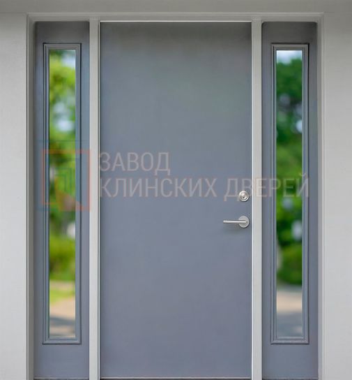 Входная дверь с МДФ и двумя стеклопакетами СТК-55 с МДФ и двумя стеклопакетами СТК-55