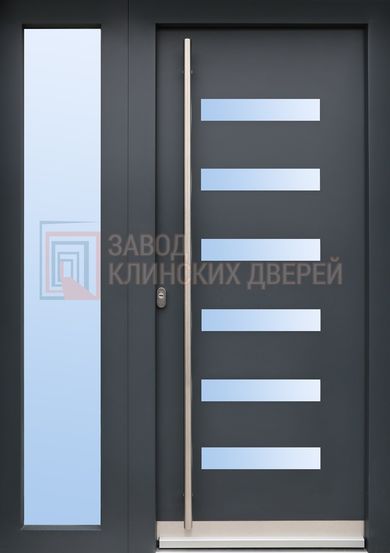 Входная дверь с порошковым напылением и стеклом СТК-66 с порошковым напылением и стеклом СТК-66