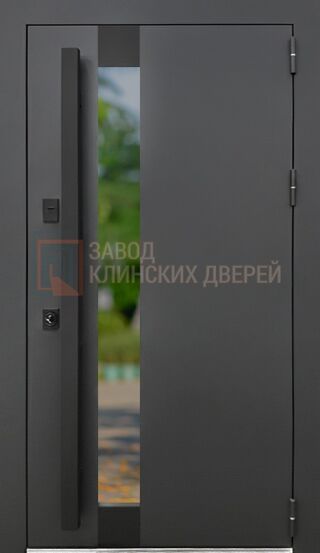 Входная дверь c порошковым напылением и стеклом УЛ-51 c порошковым напылением и стеклом УЛ-51