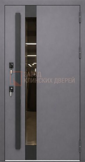 Входная дверь c порошковым напылением и стеклом УЛ-53 c порошковым напылением и стеклом УЛ-53