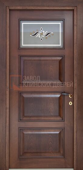 Входная дверь с МДФ и витражом ВТЖ-08 с МДФ и витражом ВТЖ-08