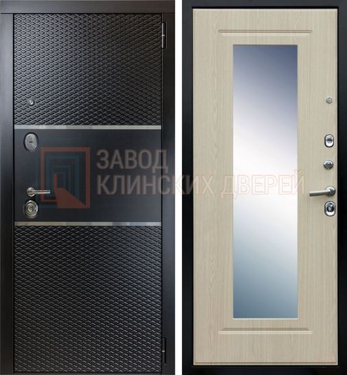 Входная дверь с МДФ и зеркалом внутри ЗРК-35 с МДФ и зеркалом внутри ЗРК-35